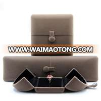 Custom wholesale luxury leather velvet ring jewelry box