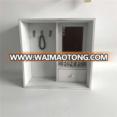 Handmade custom decorative wooden jewelry box wholesale with mirror